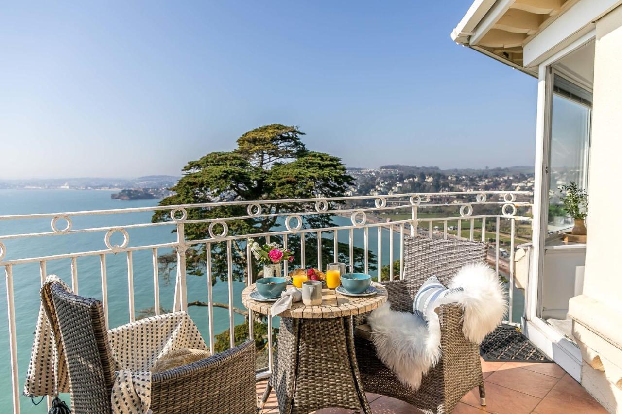 Wellswood Apartment - Sunny Apartment With Stunning Sea Views And Private Balcony Torquay Eksteriør billede
